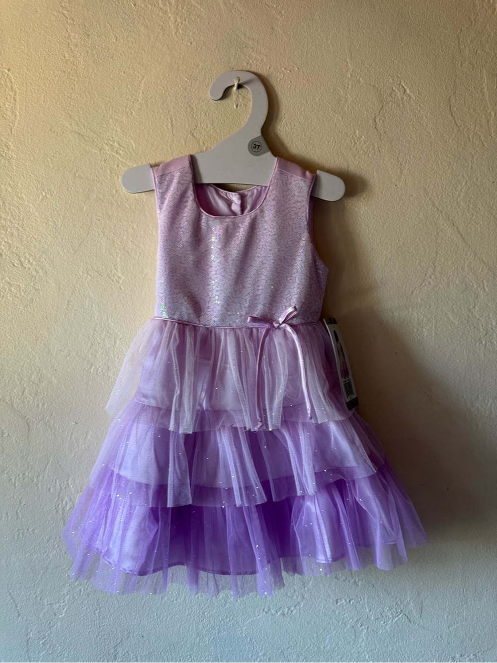 Toddler Girls' Sparkle Lavender Layered Tulle Dress - Kids